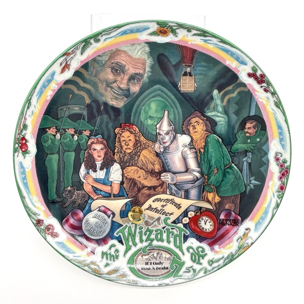 Knowles If I Only Had A Brain From Wizard Of Oz plate with Music box works